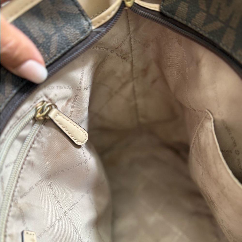 Michael Kors Brown Tote with Gold Accents - Picture 9 of 11